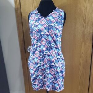 Disney Cruise Blue and Pink Halter Mickey Minnie Sundress